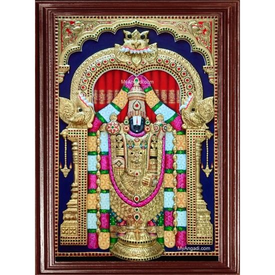 Thirupathi Balaji 3D Tanjore Painting Thirupathi Balaji 3D Tanjore Painting