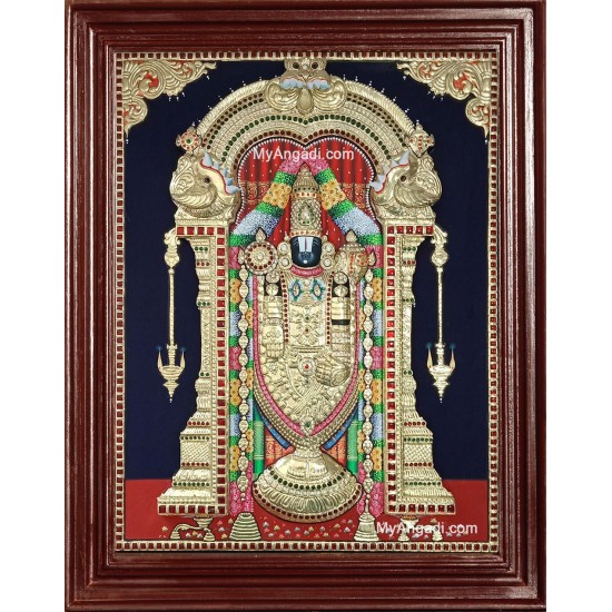 3D Tirupathi Balaji Tanjore Painting 3D Tirupathi Balaji Tanjore Painting