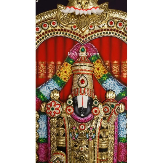 3D Tirupathi Venkateswara Tanjore Painting