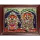 Tirpupati Venkatachalpathi Alamelu Padmavati Thayar Super Emboss 3D Tanjore Painting