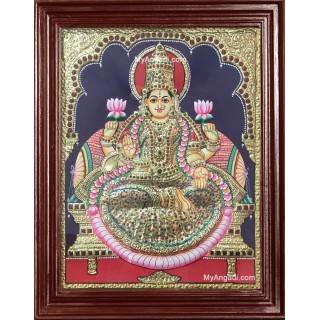 Lakshmi Embossed Tanjore Painting