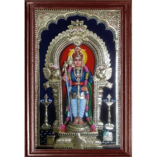 Raja Alangara Murugan 3D Tanjore Painting