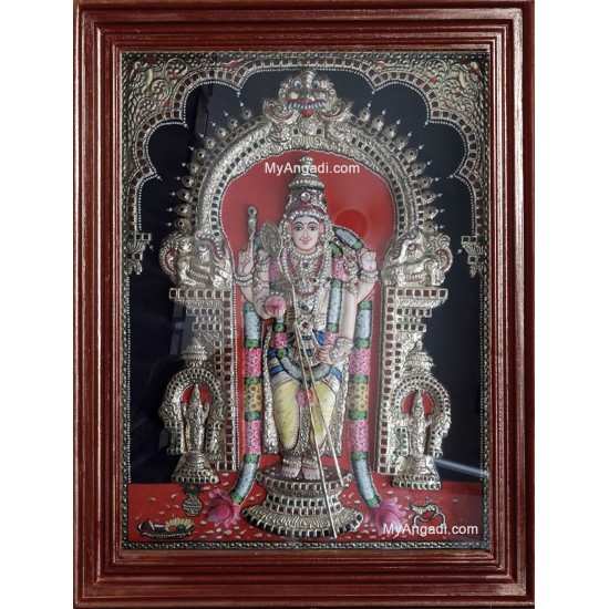 Thiruchendur Murugan 3D Tanjore Painting