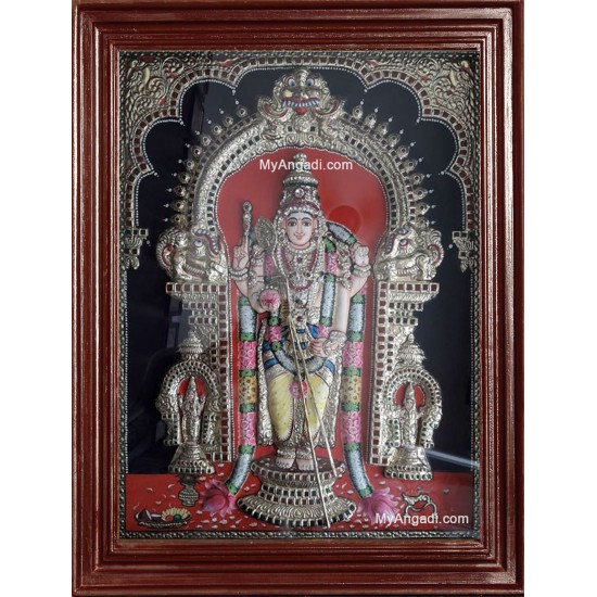 Thiruchendur Murugan 3D Tanjore Painting Thiruchendur Murugan 3D Tanjore Painting