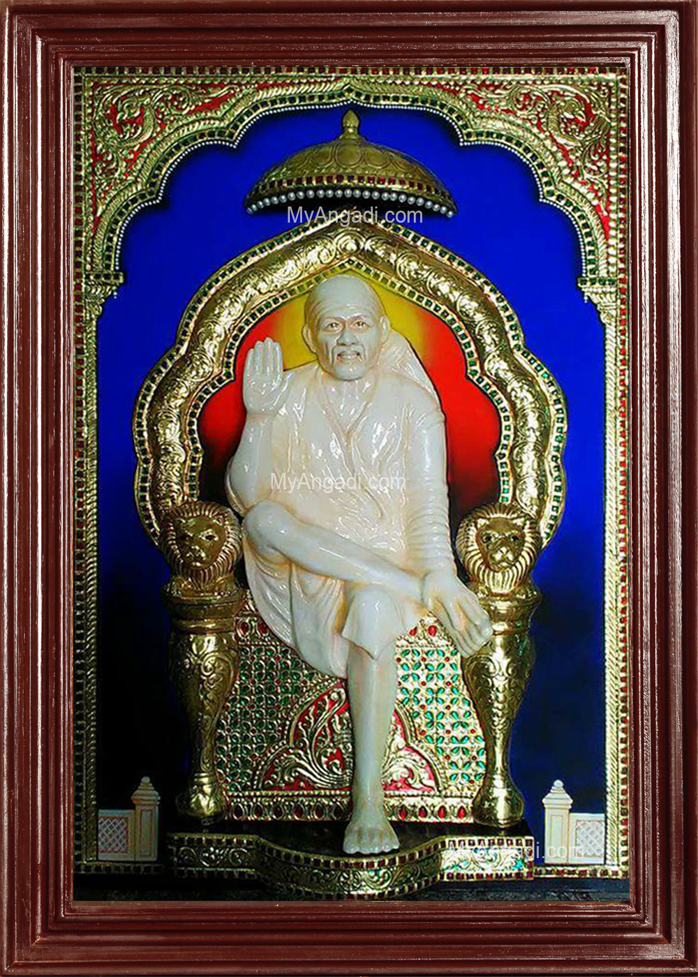 3D Sai Baba Tanjore Painting