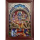 Shiva Family 3D Tanjore Painting