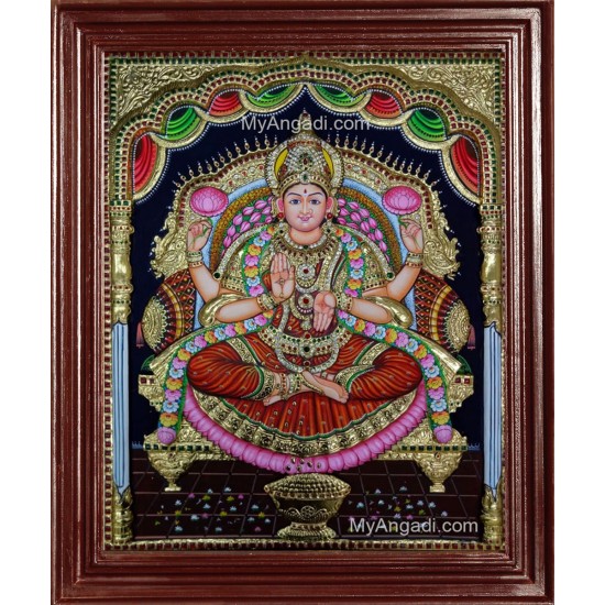 3D Maha Lakshmi Tanjore Painting