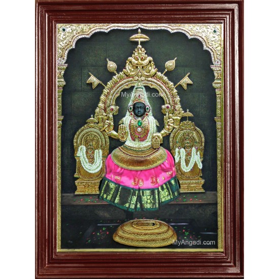 Narayani Bhagavathi Amman - Super Emboss Tanjore Painting