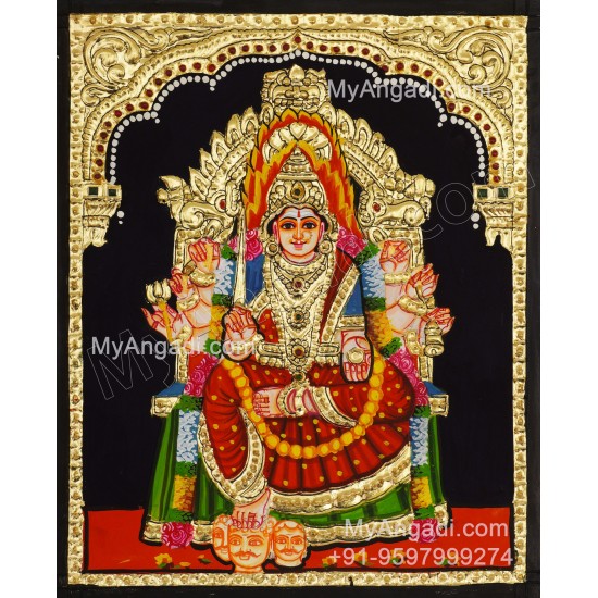 Samayapura Mariamman Tanjore Painting