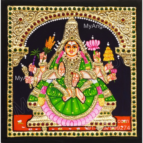 Dhanya Lakshmi Ashtlakshmi Tanjore Painting