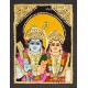 Ram Sita Small Size Tanjore Painting