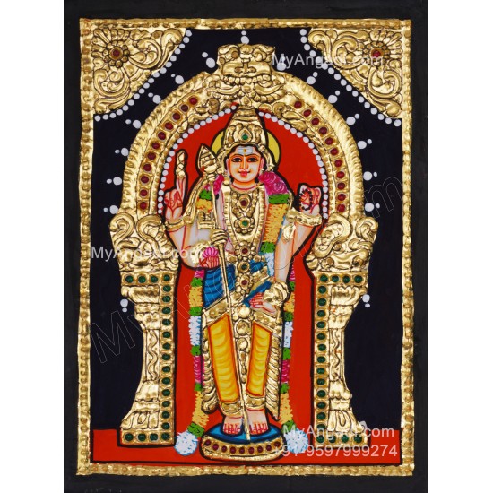 Murugan Small Tanjore Painting