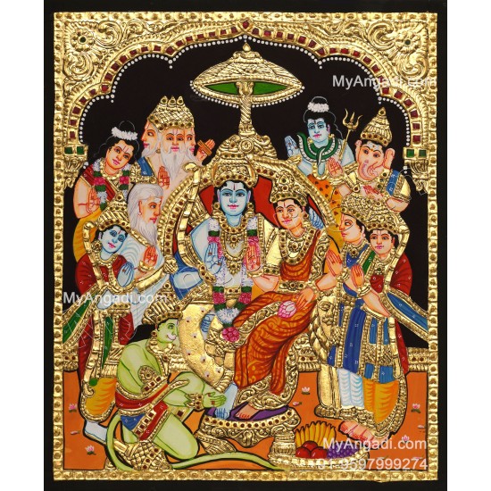 Ramar Pattabhisekam Tanjore Painting