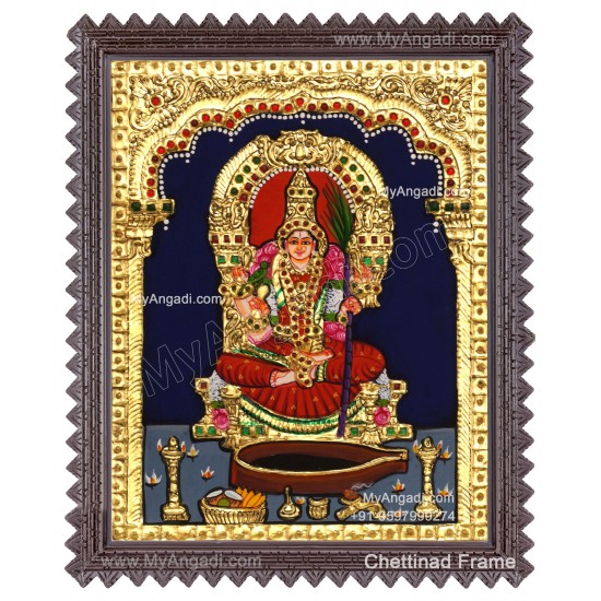 Kamatchi Amman Tanjore Painting