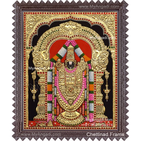 Venkateshwara  Swamy Tanjore Painting