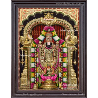 3d Balaji Lakshmi Tanjore Painting