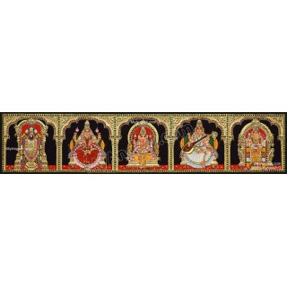 5 Panel  Tanjore Painting