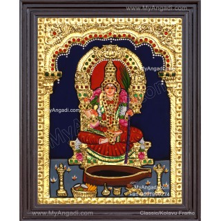 Kamatchi Amman Tanjore Painting