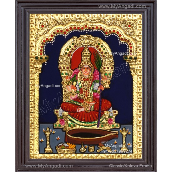 Kamatchi Amman Tanjore Painting