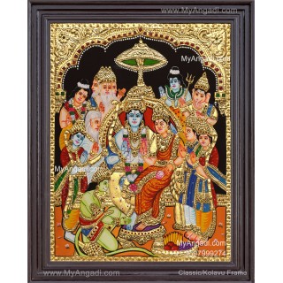 Ramar Pattabhisekam Tanjore Painting