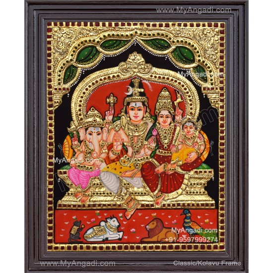 Siva Family Tanjore Painting