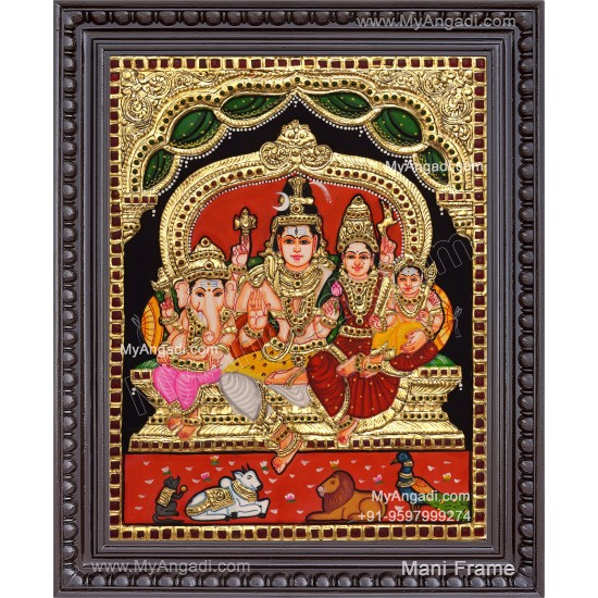 Siva Family Tanjore Painting