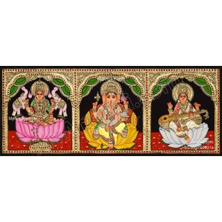 3 Panel Tanjore Painting