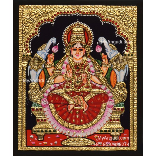 Gajalakshmi Tanjore Painting