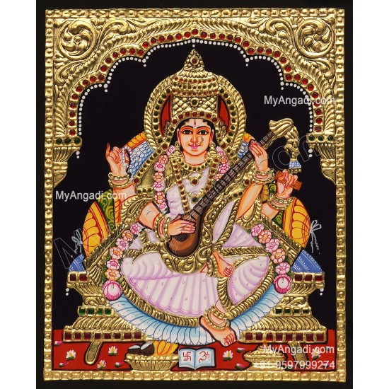 Saraswathi Tanjore Painting