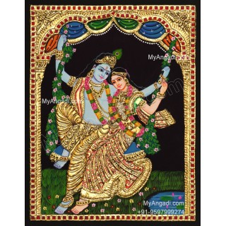 Radha Krishna Tanjore Painting