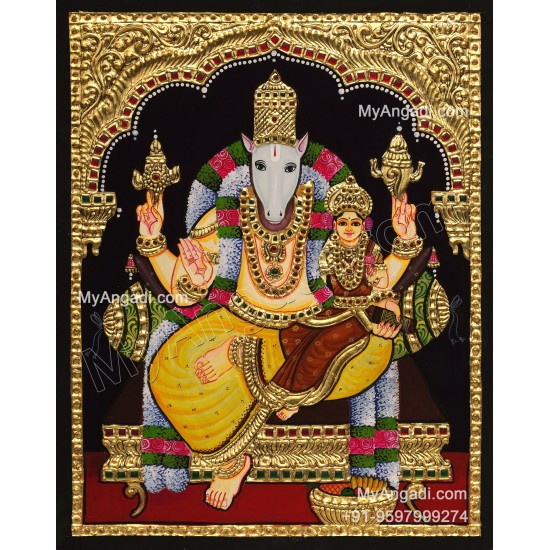 Hayagrivar Lakshmi Tanjore Painting