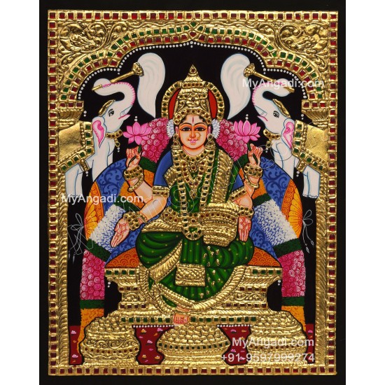 Gajalakshmi Tanjore Painting