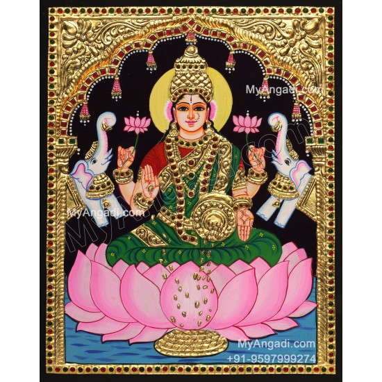 Gajalakshmi Tanjore Painting