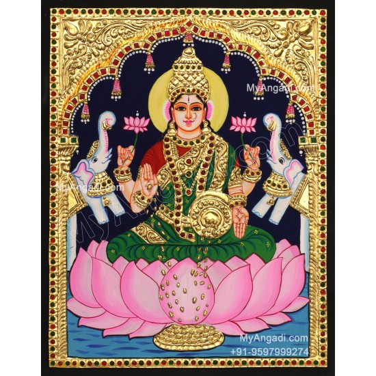 Gajalakshmi Tanjore Painting