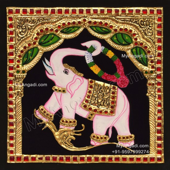 Elephant Tanjore Painting