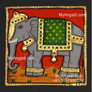 Elephant Tanjore Painting