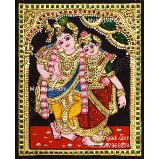 Krishna and Radhe Tanjore Painting