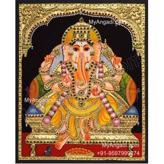 Ganapathi Tanjore Painting 