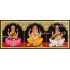 3 Panel  Lakshmi Ganesha Saraswathi Tanjore Painting