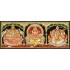 3 Panel Lakshmi Ganesha Saraswathi Tanjore Painting