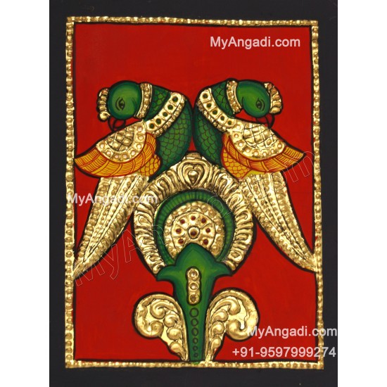 Parrot Tanjore Painting