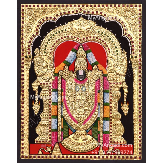 Venkateshwara  Swamy Tanjore Painting