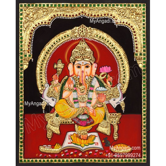 Ganapathi Tanjore Painting 