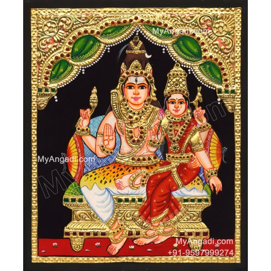 Shivan  Parvathi Tanjore Paintings