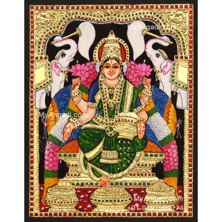 Goddess Gajalakshmi Tanjore Paintings