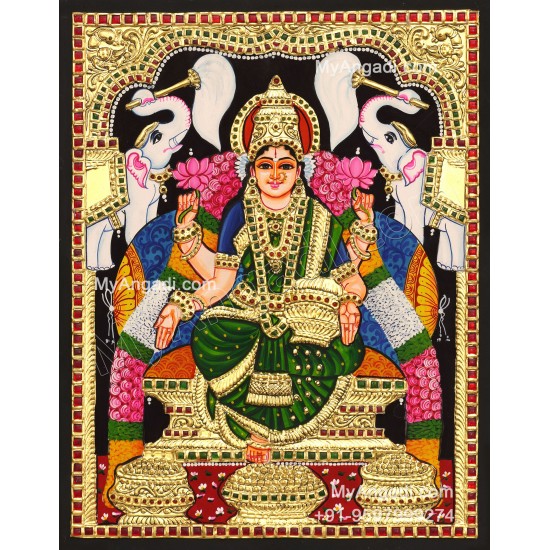 Goddess Gajalakshmi Tanjore Paintings