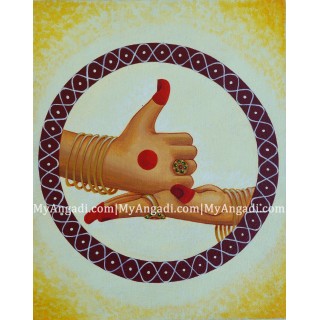 Shiva Linga Mudra in Bharathanatyam Canvas Painting 