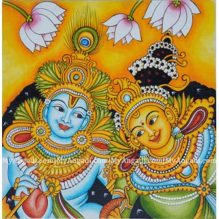 Radha Krishna Mural Painting