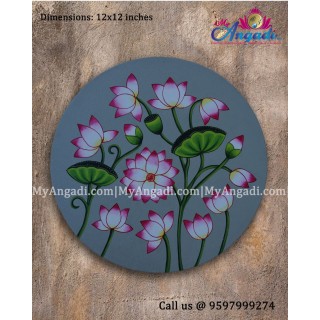 Pichwai Lotus Canvas Painting 