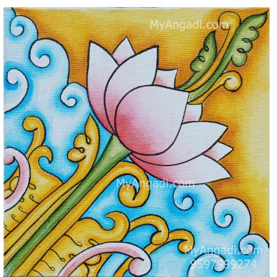 Flower with Vine Canvas Painting Flower with Vine Canvas Painting